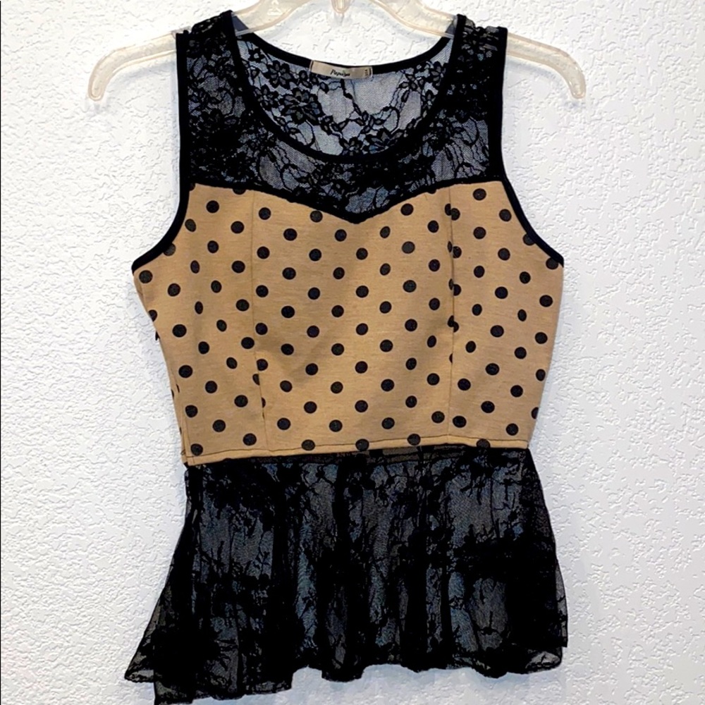 Lace Peplum Top